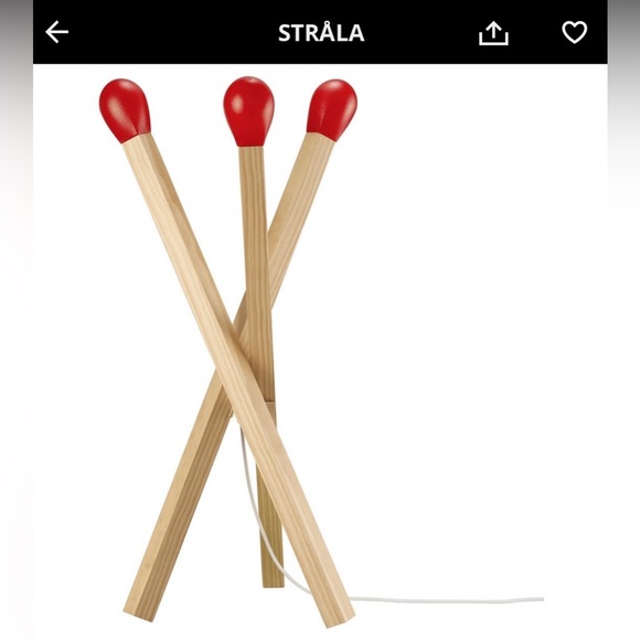 IKEA Other - IKEA Stråla Red and Wood Holiday Floor Lamp - New in Box
